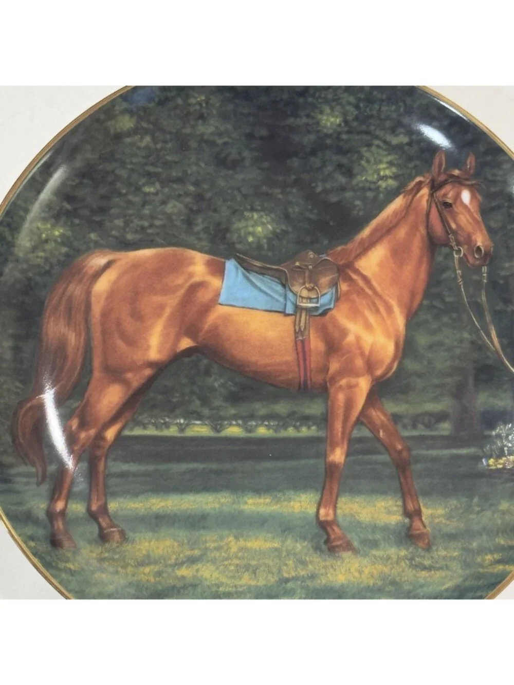 Vtg Man O War Champion Thoroughbreds Limited Edition Collector Plate 1996 8-inch - Picture 3 of 9